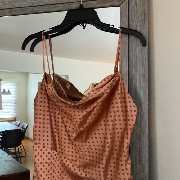 Majorelle, M, Isadora polka dot high slit midi dress, beautiful structure & fit! - Picture 2 of 11